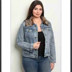 Cheetah jean jacket